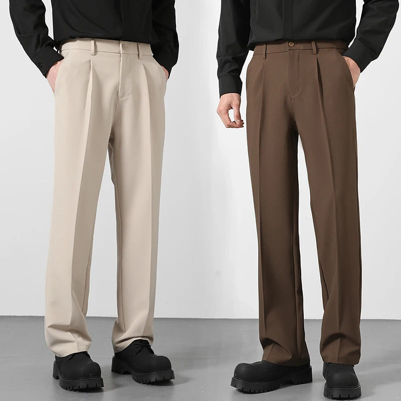 DRAPE CLASSIC - Men's Loose Straight Suit Pants - 4 Colors, S-4XL