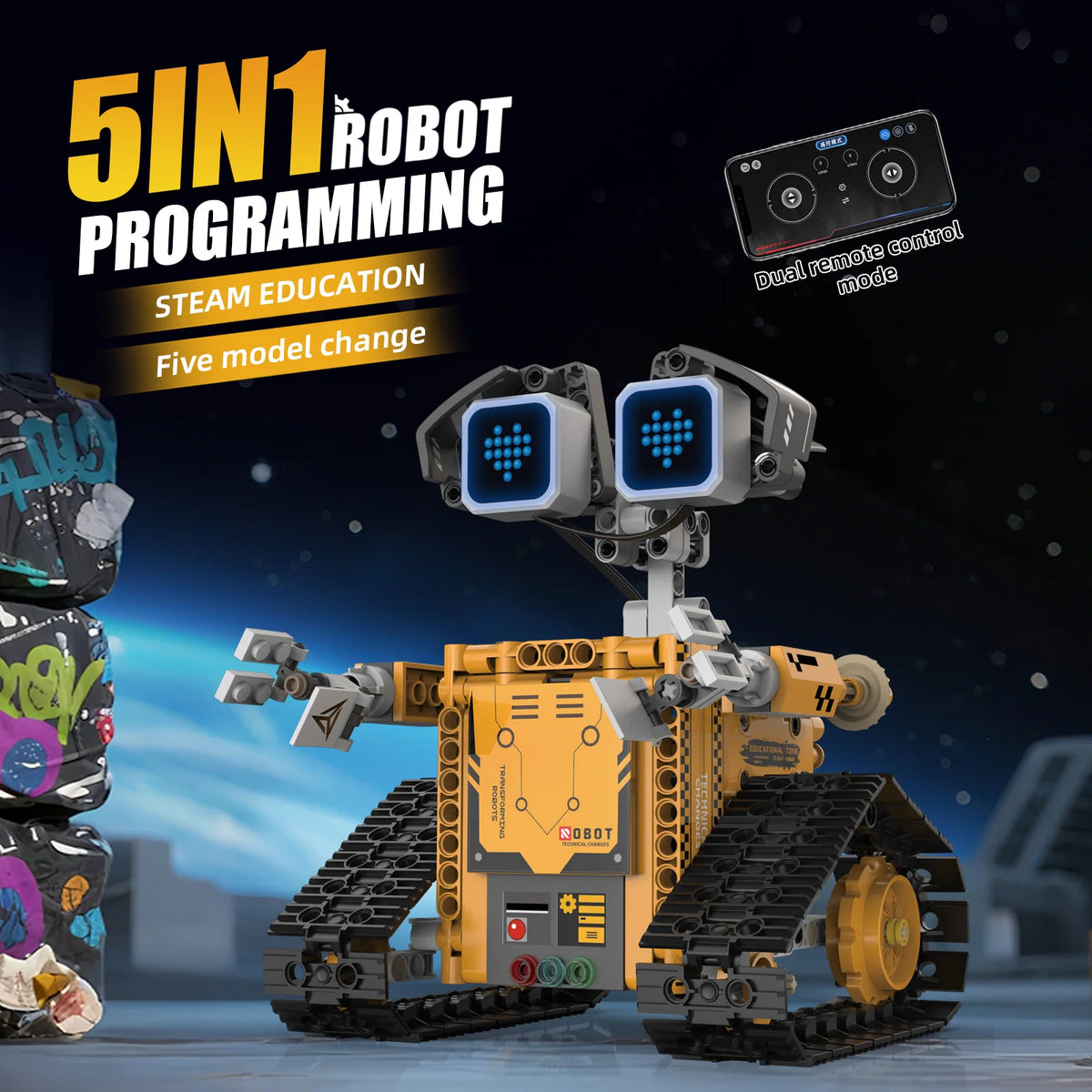 5-in-1 Robot Building Set - Remote Control - Creative Play