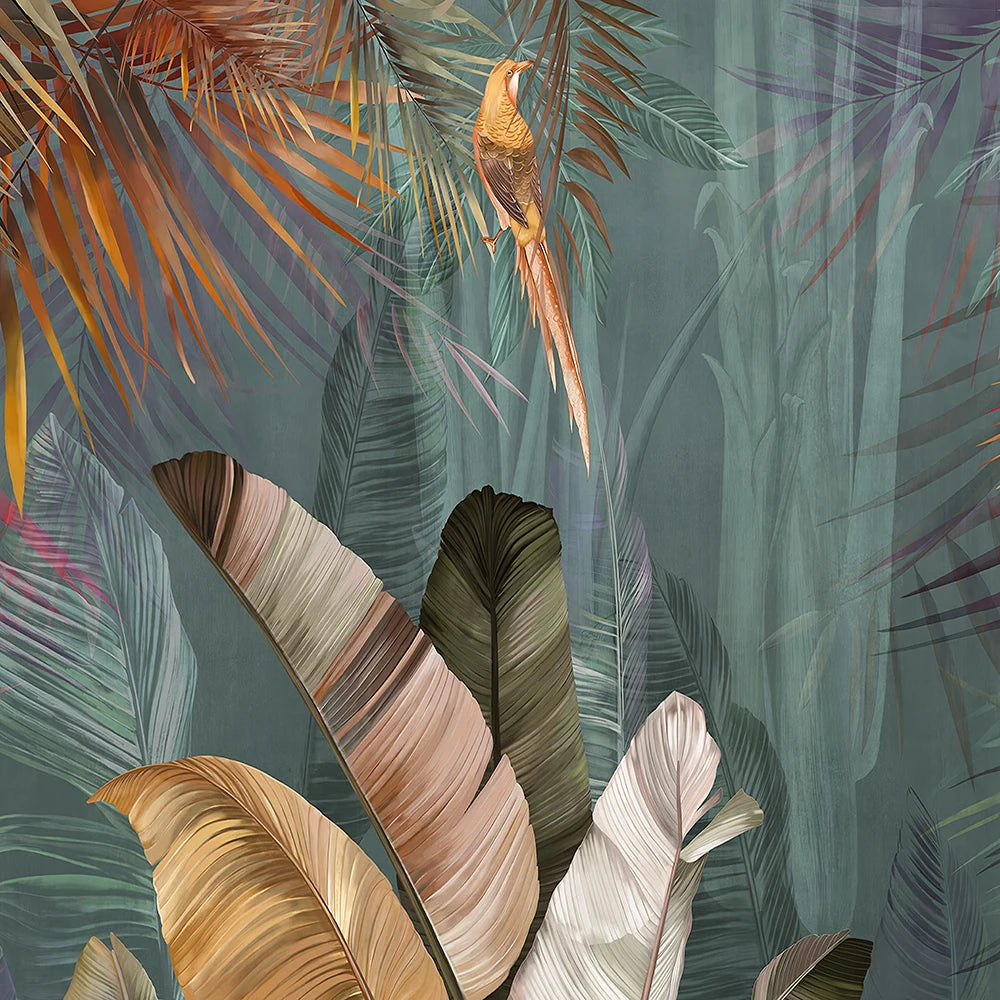 TROPICAL FLAMINGO MURAL - Custom Size - 3D Wallpaper