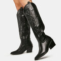 Vintage Embroidered Western Knee-High Boots