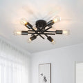 Sputnik Ceiling Chandelier – Black/Gold, 2/4/6 Heads