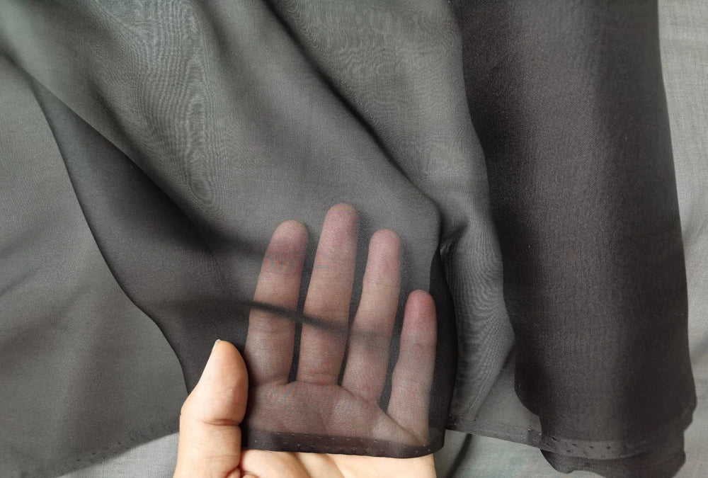SILK CHIFFON - Pure Mulberry Silk Chiffon 140cm 6mm - The Fabric That Moves Like Water