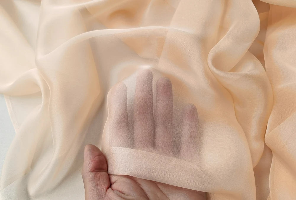 SILK CHIFFON - Pure Mulberry Silk Chiffon 140cm 6mm - The Fabric That Moves Like Water