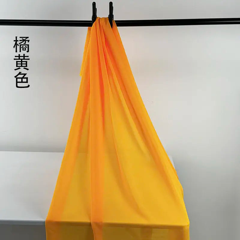 100D CHIFFON FABRIC BY THE METER - Soft Woven Sheer, 55 Colors - Make It Yours