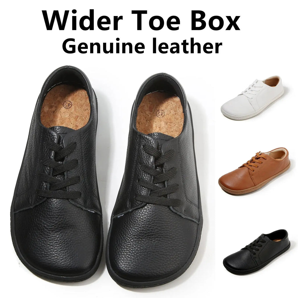GROUNDFEEL - Barefoot Genuine Leather Sneakers - Feel Every Step, Miss Nothing