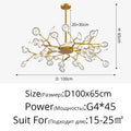 Nordic Firefly LED Chandelier – 9 to 54 Heads, Black or Gold