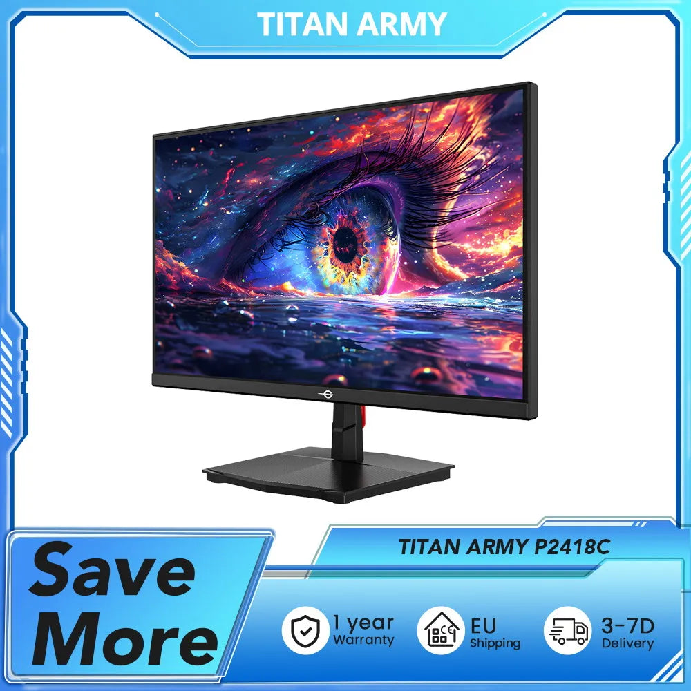 TITAN ARMY P2418C 23.8" FHD Office Monitor - 144Hz IPS HDR400