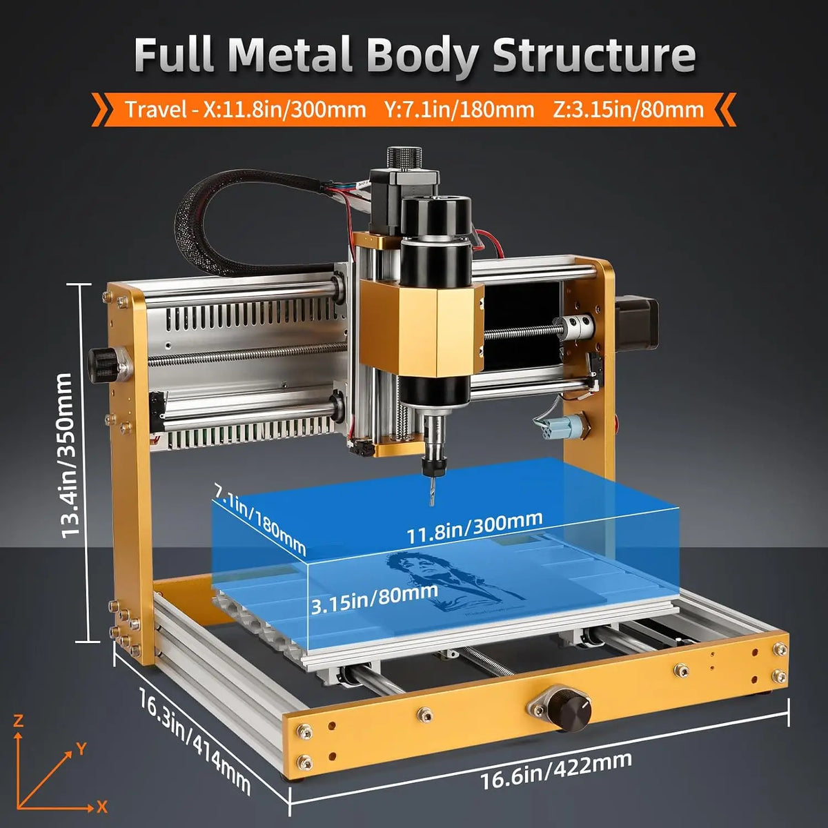 3018 Pro CNC Router - 500W Spindle - Compact Workshop