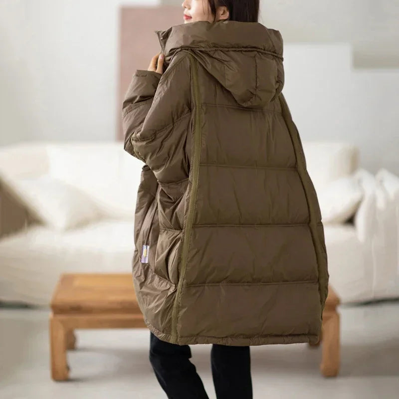 90% Duck Down Puffer Parka – Hooded Oversized Drawstring