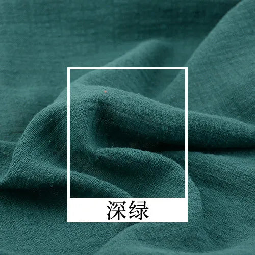 SLUB COTTON LINEN CREPE FABRIC - 135cm Wide, 26 Solid Colours - Everyday Sewing