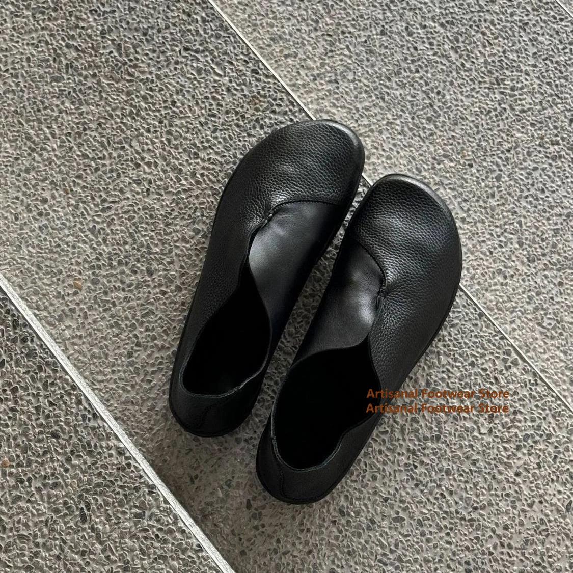 FLAT BLACK - Soft Sole Slip-On Loafers - Classic Silhouette, All-Day Ease