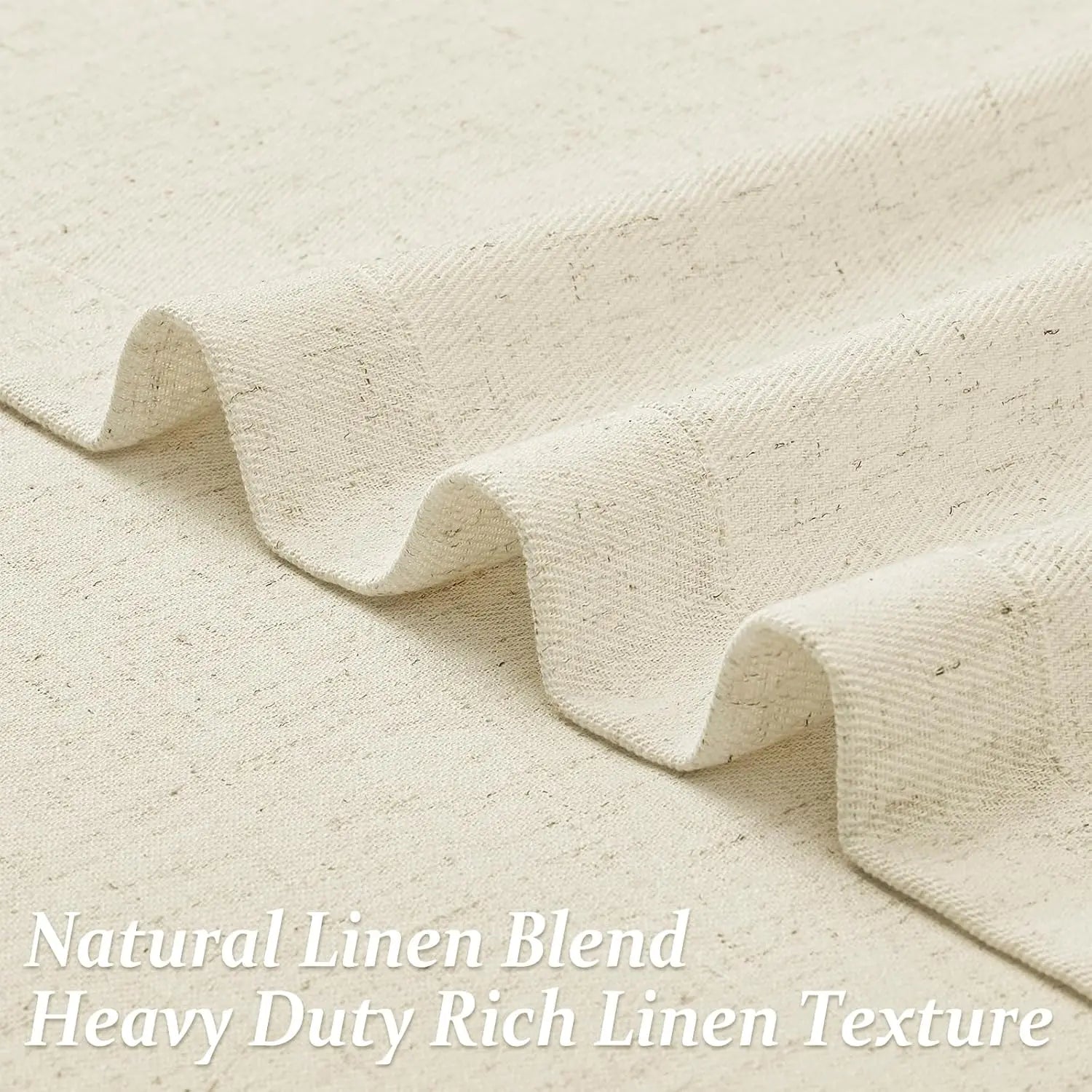 PINCH PLEAT LINEN CURTAINS - Heavy 280gsm Semi-Sheer Panel - Structured Drape, Quiet Rooms