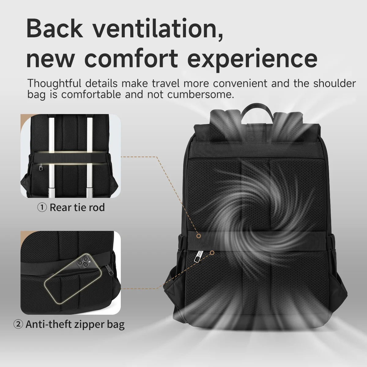 Flap Buckle Laptop Backpack