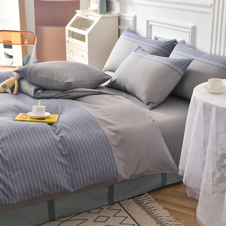 WOVEN ELEGANCE - Yarn-Dyed Duvet Cover - Soft, Fadeless & Hotel-Quality