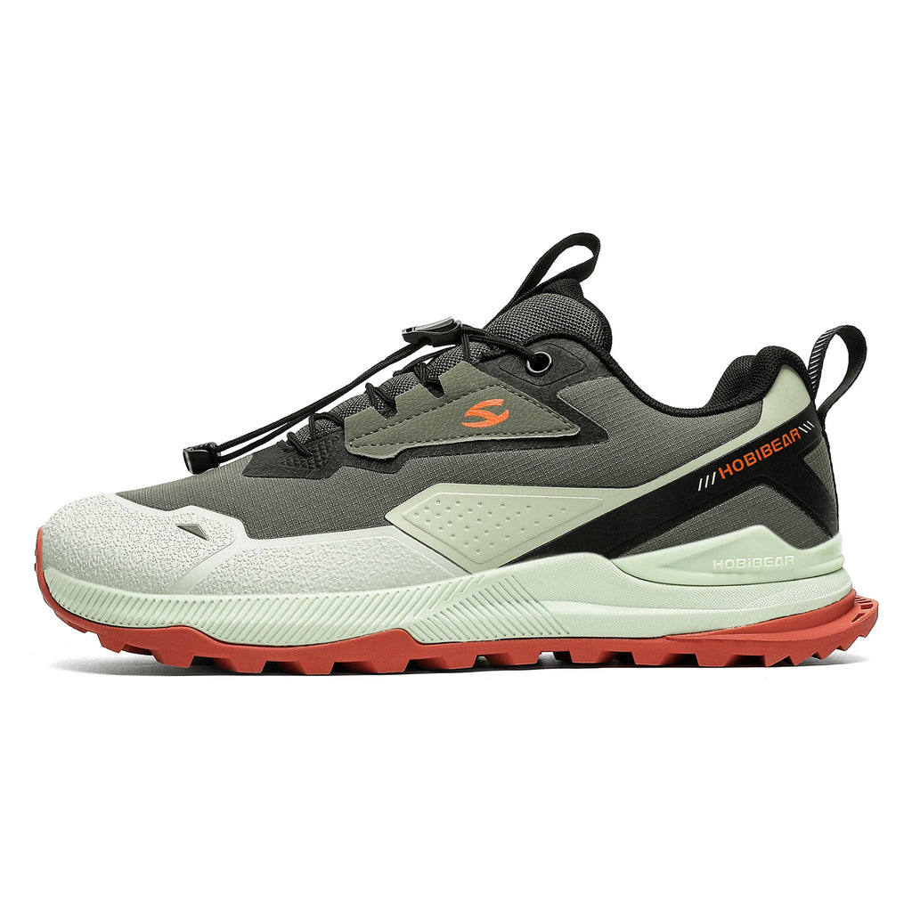 HOBIBEAR Hiking Walking Shoes Men Women - Elastic Band Non-Slip Outdoor Sneakers
