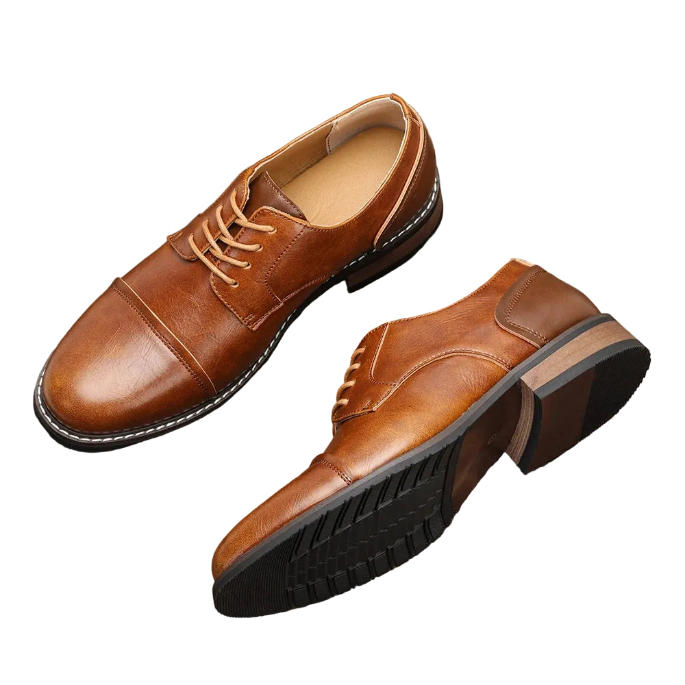 URBAN DERBY - Men's Casual Lace-Up Derby Shoes - Lightweight Faux Leather Dress Shoes, US Sizes 7-13