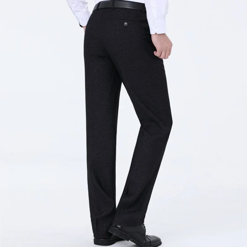 WOOL FORMAL - Men's Wool & Silk Dress Trousers - 62% Wool & Silk, Sizes 29-44