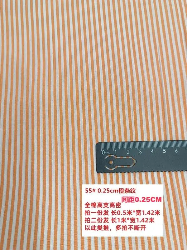 Striped Cotton Poplin Fabric – 145cm Wide, By the Meter