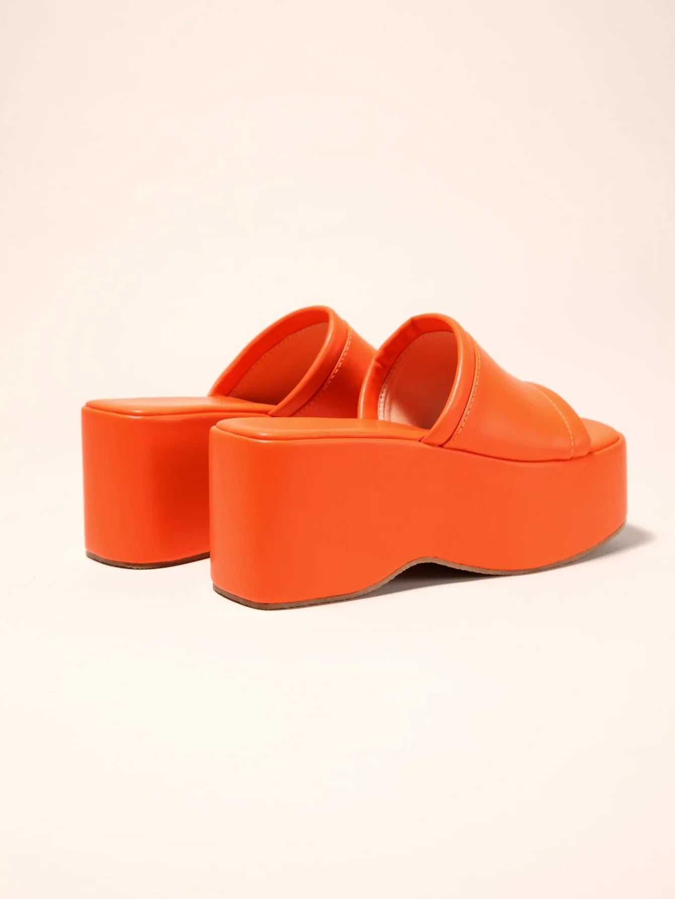 Punk Open Toe Platform High Heels Beach Slippers Female Summer Orange Green Wedges Shoes For Women Sandals Flip Flops