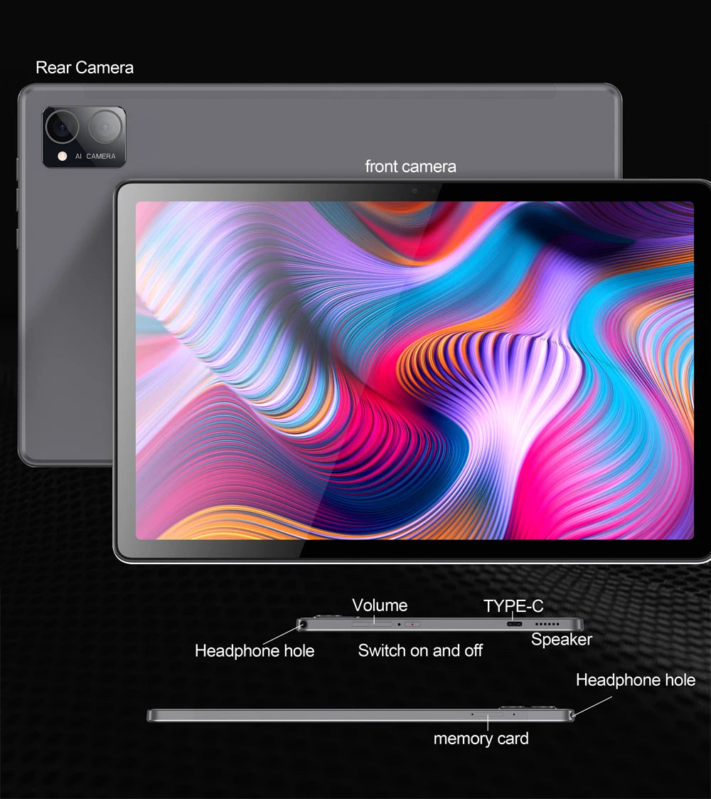 BDF P60 10.36" Tablet - Android 13, 8GB/512GB, 4G LTE