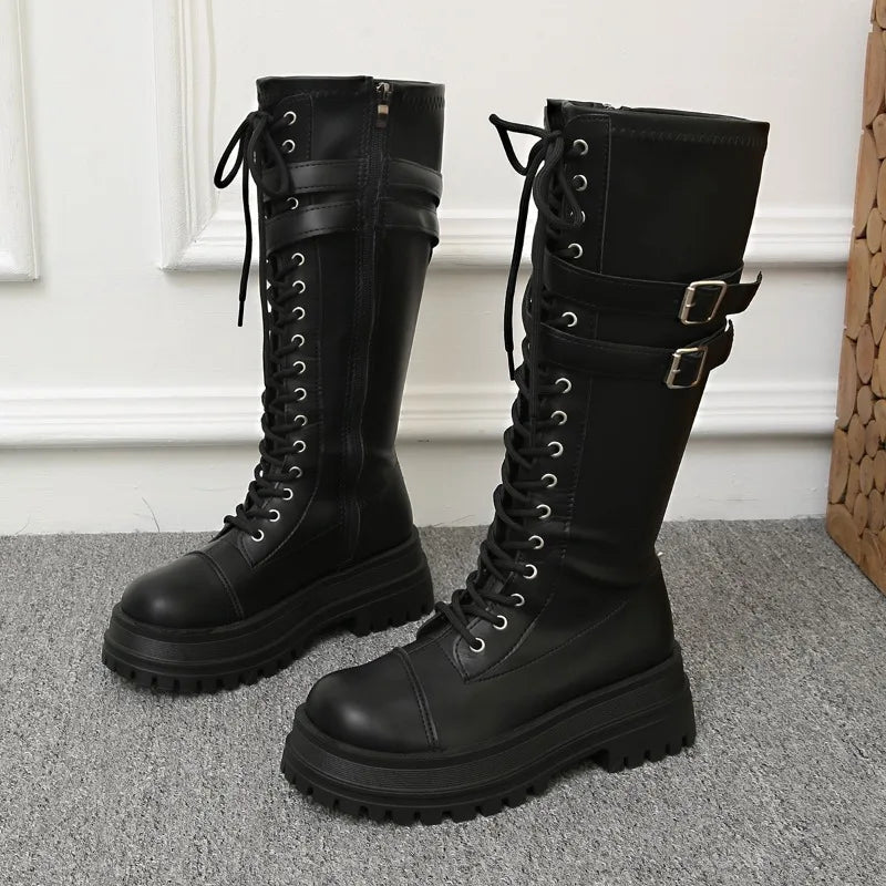 Block Heel Mid-Calf Boots – Zip Waterproof Plus Size