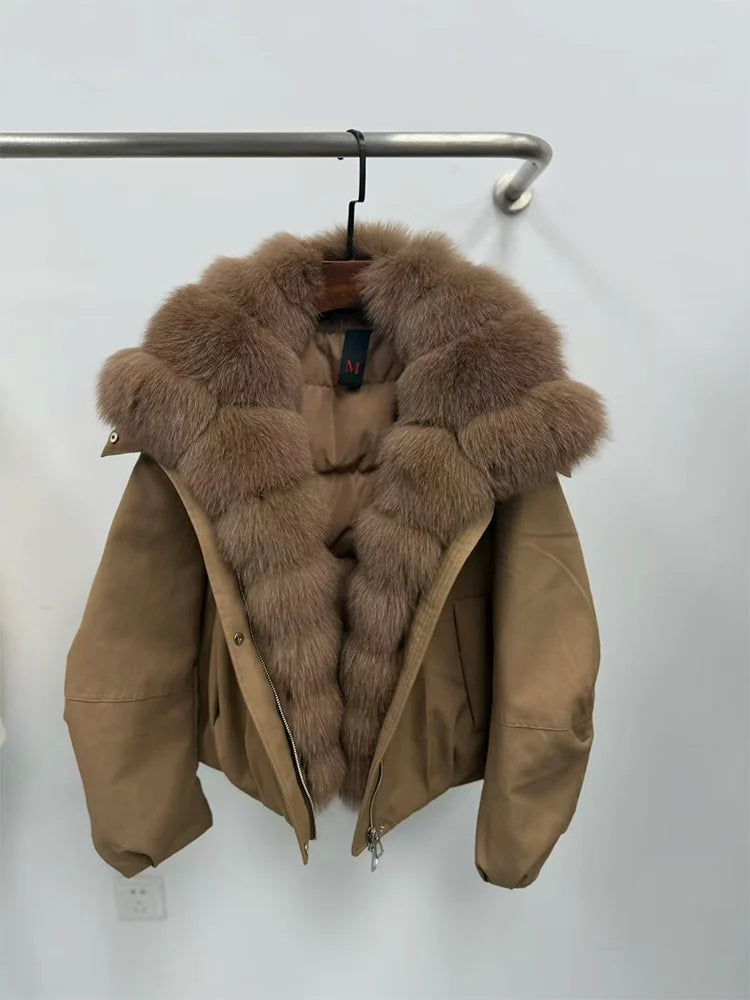 Goose Down Puffer - Fox Fur Collar - Winter Glow