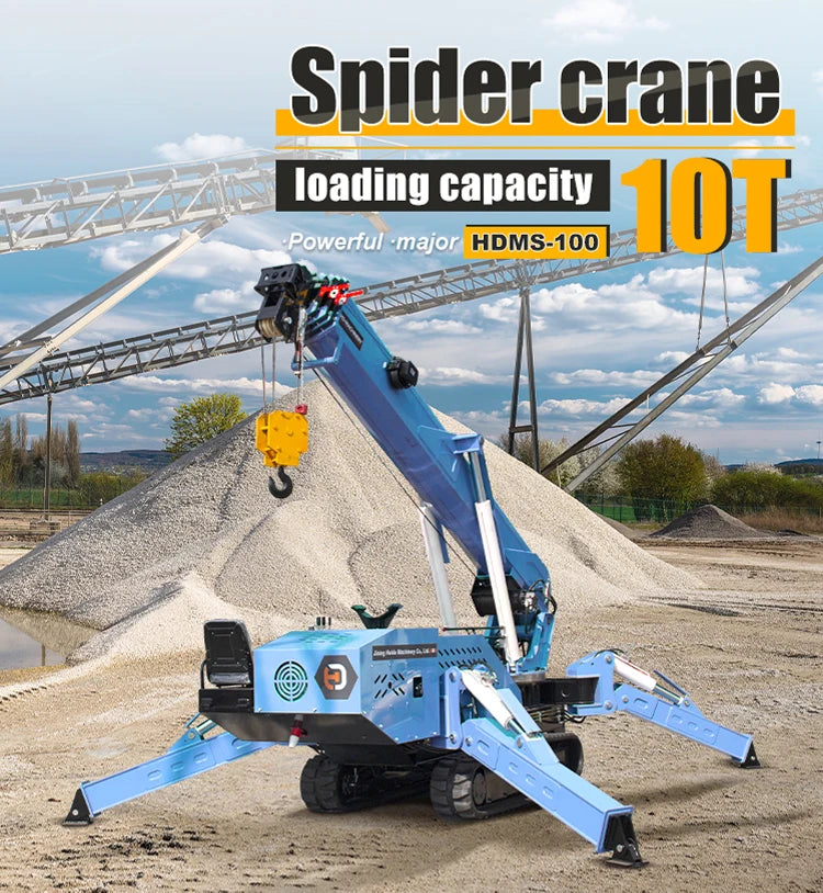 Yugong Mobile Spider Crane - 10 Ton - Remote Control