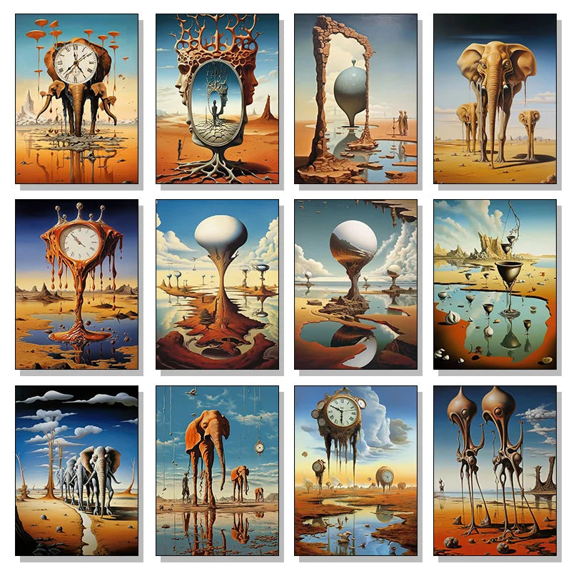 DALI CANVAS PRINTS - Unframed - Surrealist Wall Art