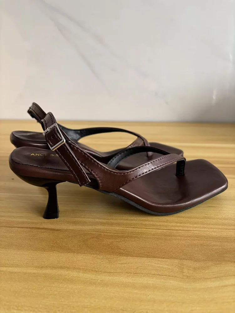Summer High Heel Women Clip Toe Sandals Fashion Narrow Band Shoes Design Style Party Dress Sandals Shoes