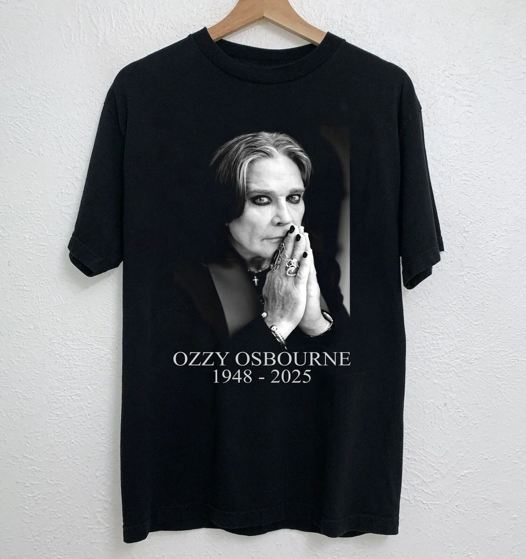Remembering Ozzy Osbourne 1948-2025 T-Shirt Thank You for Your Memories. Woman Man Fans Graphic T Shirts Cotton Outdoors Tops