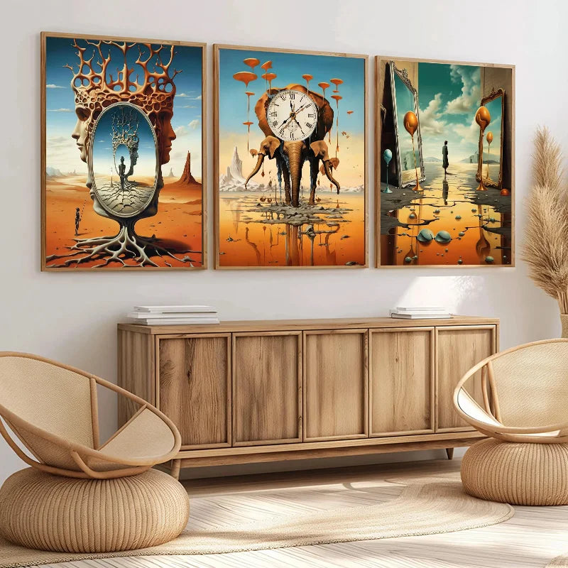 DALI CANVAS PRINTS - Unframed - Surrealist Wall Art