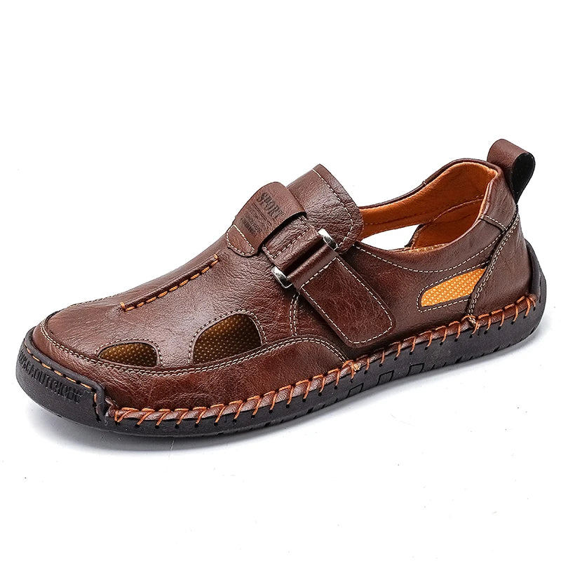 ROMAN TIDE - Men's Handmade Leather Roman Sandals - Beach, Outdoor & Water Trekking