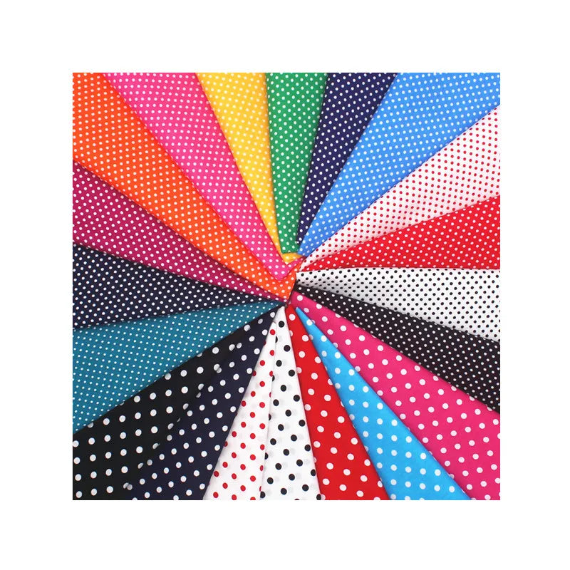Pure Cotton Polka Dot Poplin Fabric Thin Upholstery By the Meter for Clothes Shirts Pants Skirts Dresses DIY Sewing Soft Textile