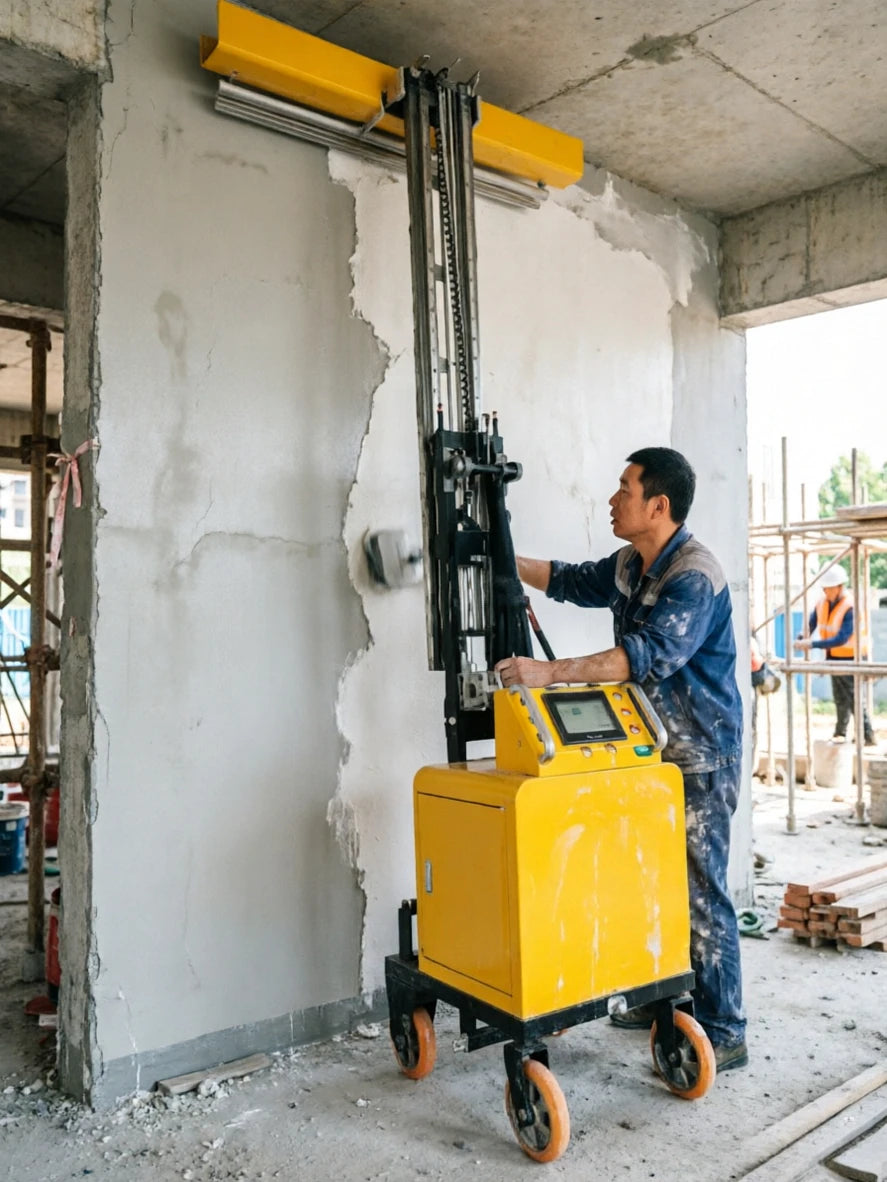 Automatic Wall Scraping & Plastering Machine
