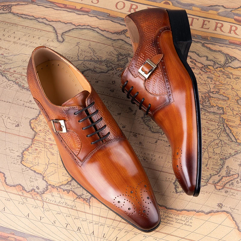 OXFORD ELITE - Men's Genuine Cowhide Leather Oxford Business Shoes - 2 Colors, EU 39–50