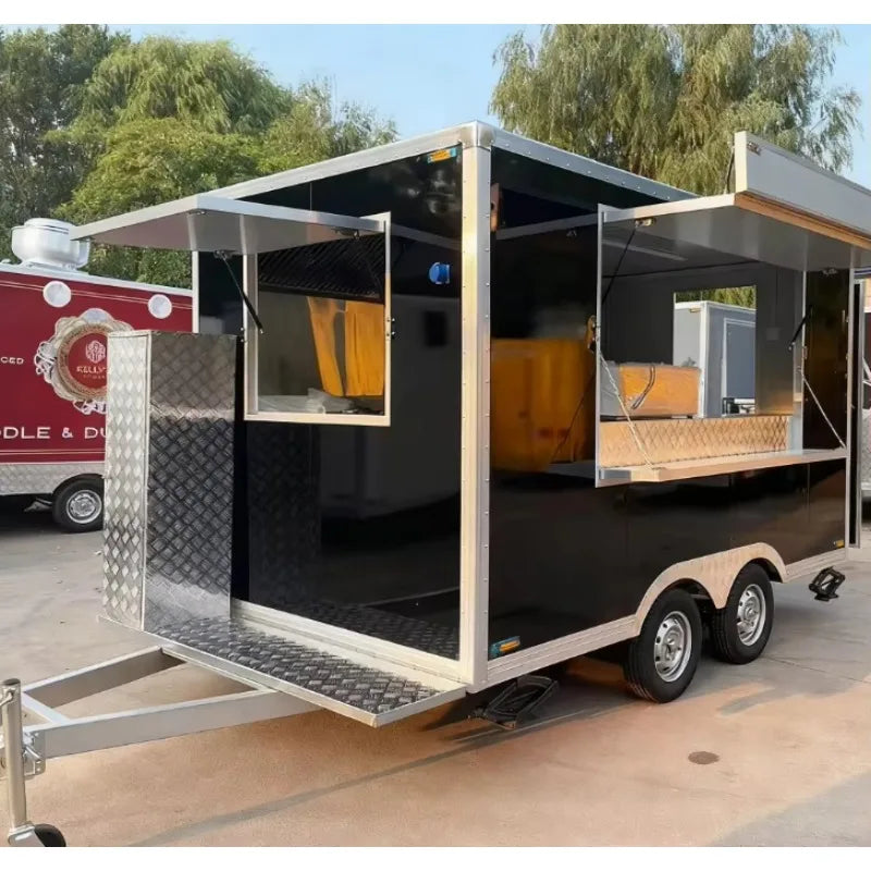 Customized Street Food Trailer – Coffee Van Burgers Fries Ice Cream BBQ