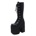 Extreme High Heel Punk Knee-High Boots – Thick Platform