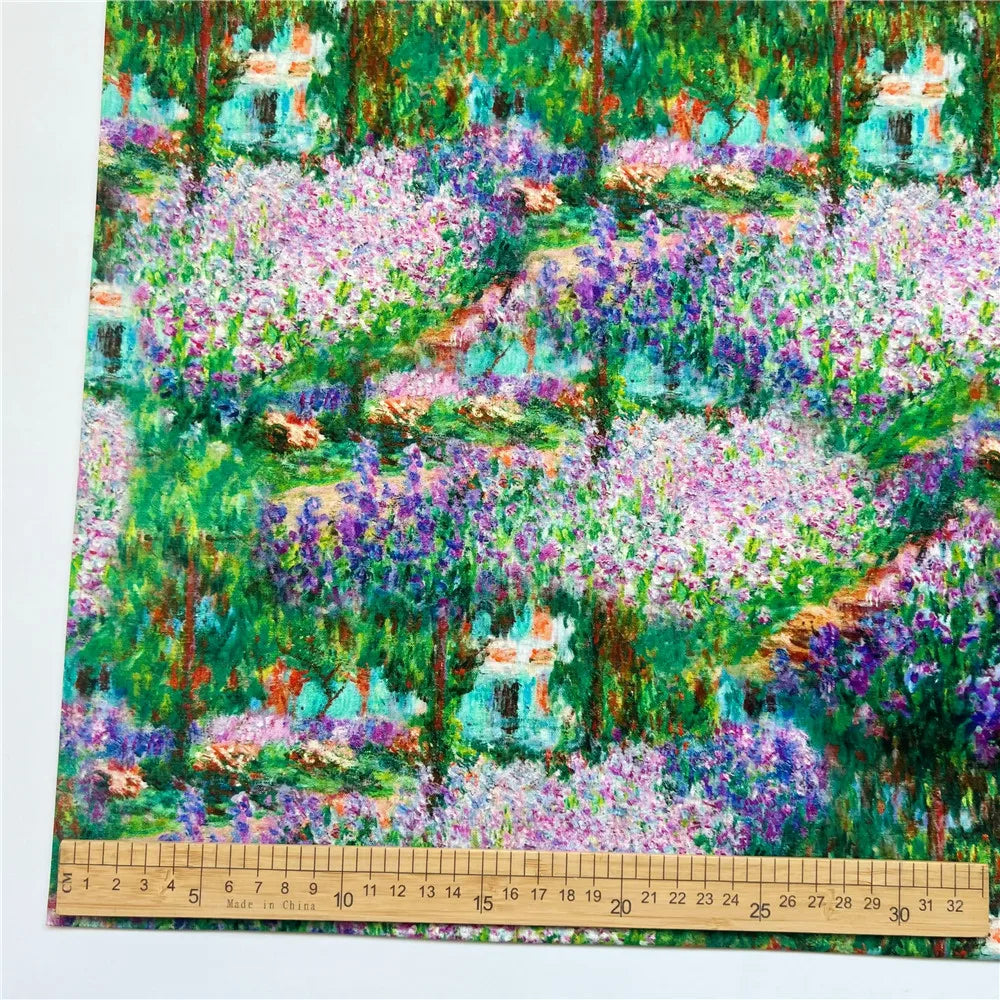 OIL PAINTING PRINT COTTON FABRIC - 105cm Wide, 20 Designs - Craft Canvas