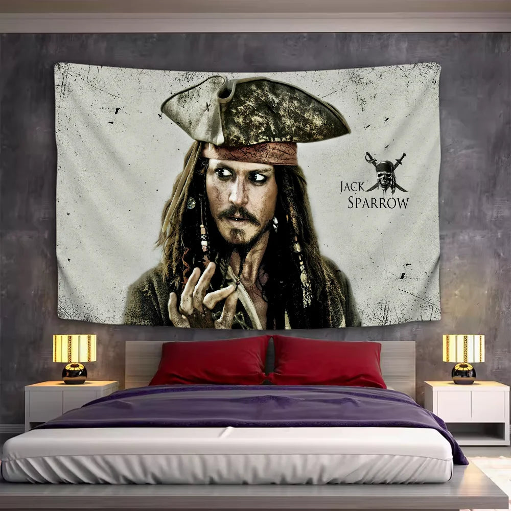 JACK SPARROW TAPESTRY - Polyester - Pirate Wall Decor