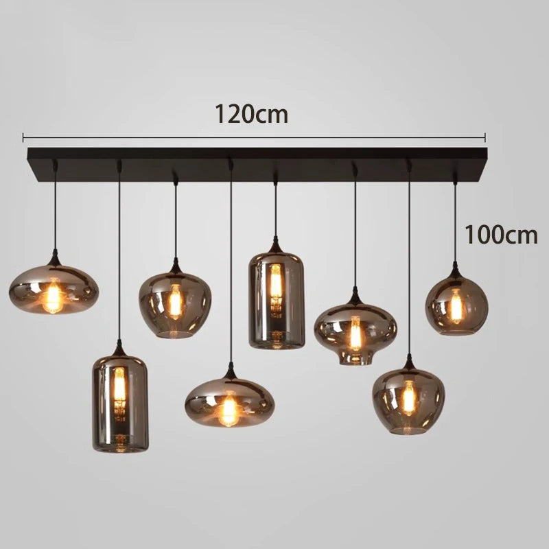 Luxury Crystal Pendant Light – Black/Gold, 1–12 Heads, APP Dimmable