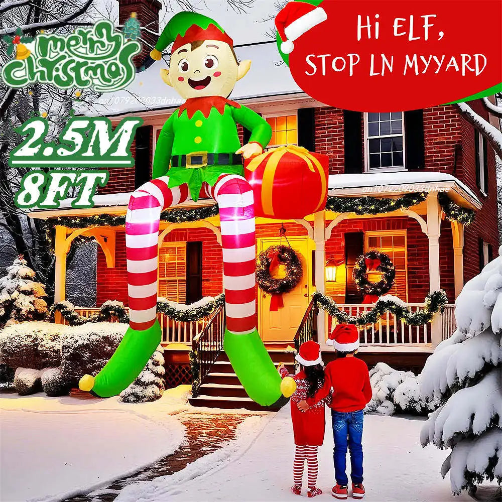 Inflatable Santa & Elf - EU or US Plug - Window Cheer