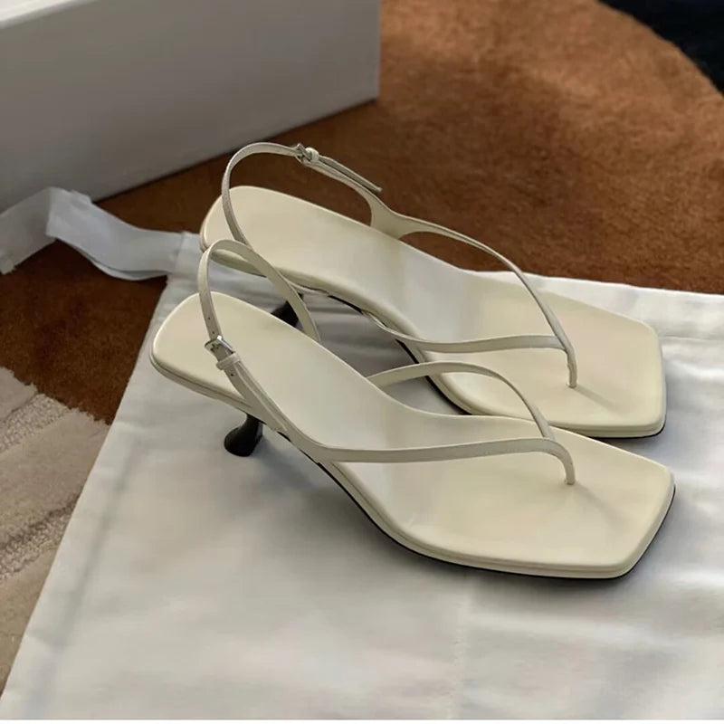 Summer High Heel Women Clip Toe Sandals Fashion Narrow Band Shoes Design Style Party Dress Sandals Shoes