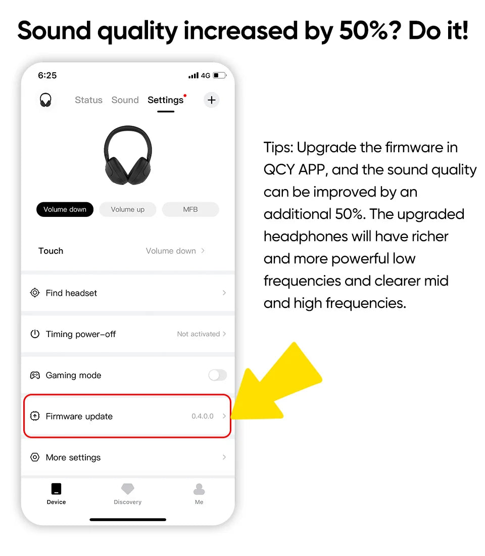 QCY H3 ANC Wireless Headphones BT 5.4 Hi-Res 43dB