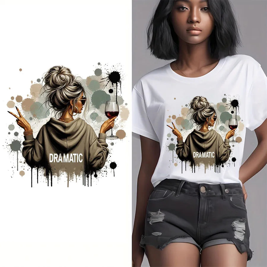 Dramatic Woman Iron-On Transfer