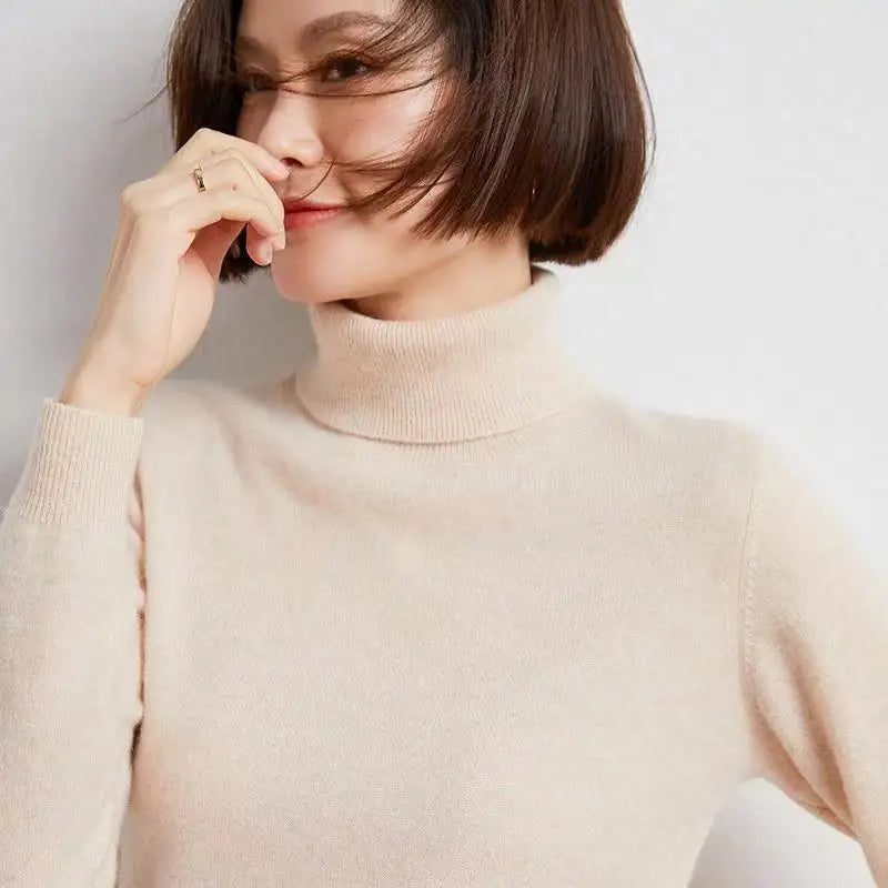 Merino Wool Turtleneck Pullover