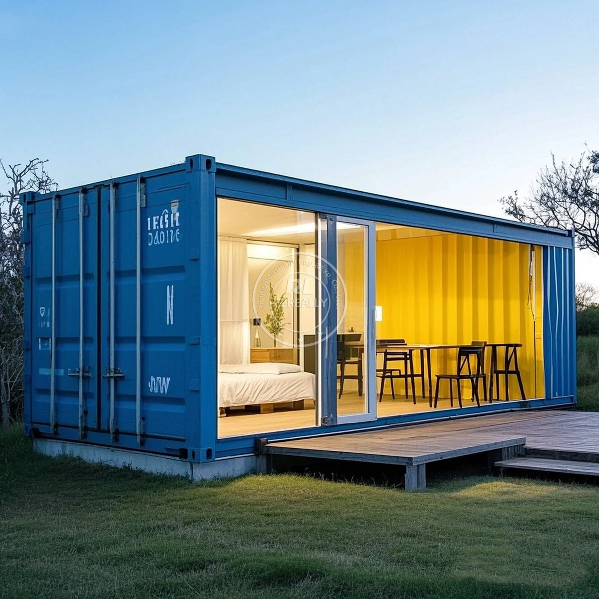 Two-Story Container House - modular prefab - flexible spaces