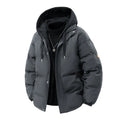 HEAVY DUTY - Men's Quilted Hooded Puffer Parka - Thick Loose Winter Coat
