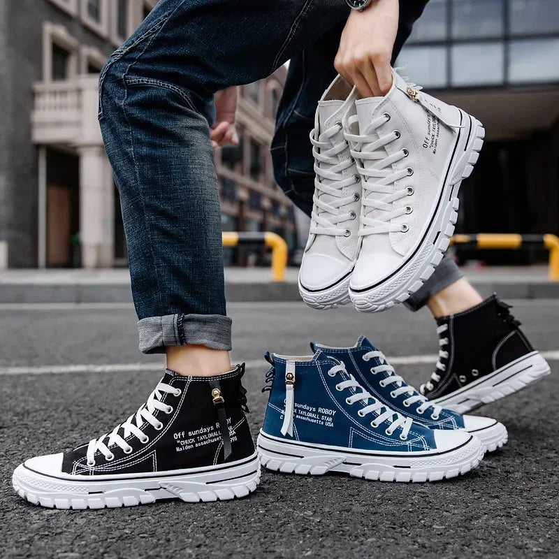 CHUNK UP - Męskie trampki na wysokiej platformie - Oddychające, grube sneakersy