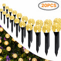 SOLAR CRYSTAL GARDEN LIGHTS - 20-Piece, RGB Options - 8-Mode Pathway Glow