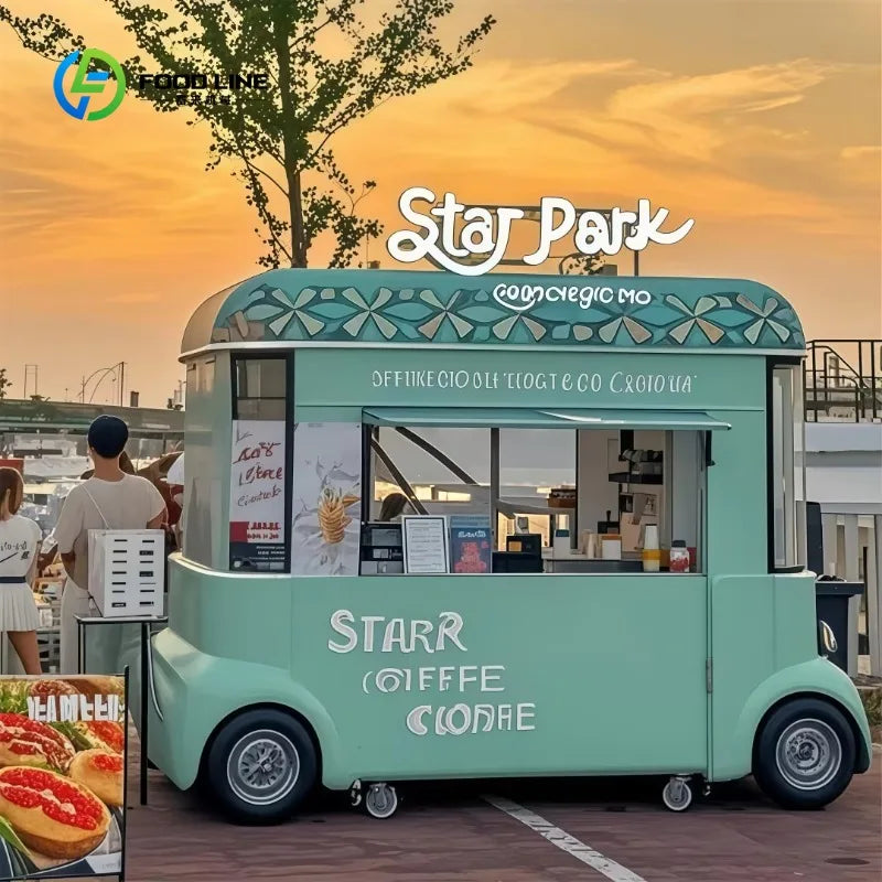 Customized Mobile Food Truck – Full Kitchen Burger BBQ Coffee Catering